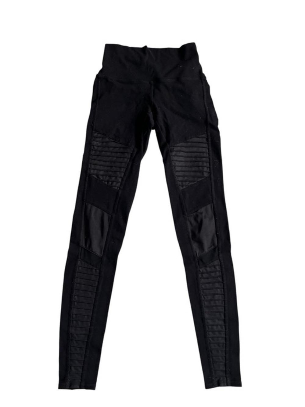 ALO Yoga Black Moto Panel Leggings